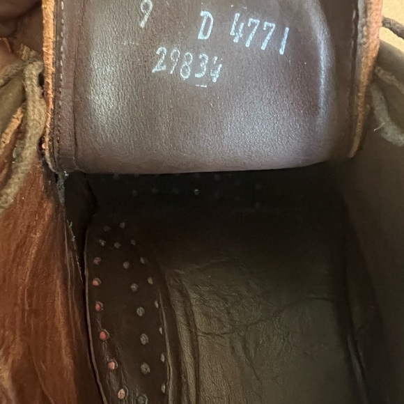 Allen Edmonds Honors Collection Haskell Brown Leather Golf Non Spike Shoes 9D - Picture 9 of 10